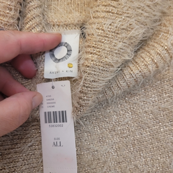 NEW Anthropologie Gold sweater cape - Picture 8 of 9